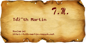 Tóth Martin névjegykártya