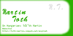 martin toth business card